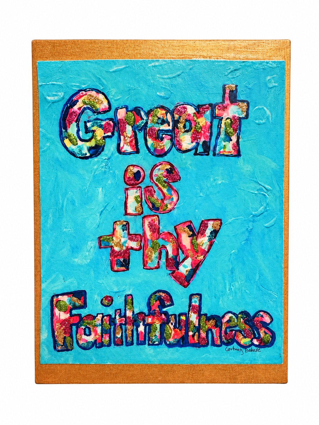 Great is thy faithfulness 5x7 wood block