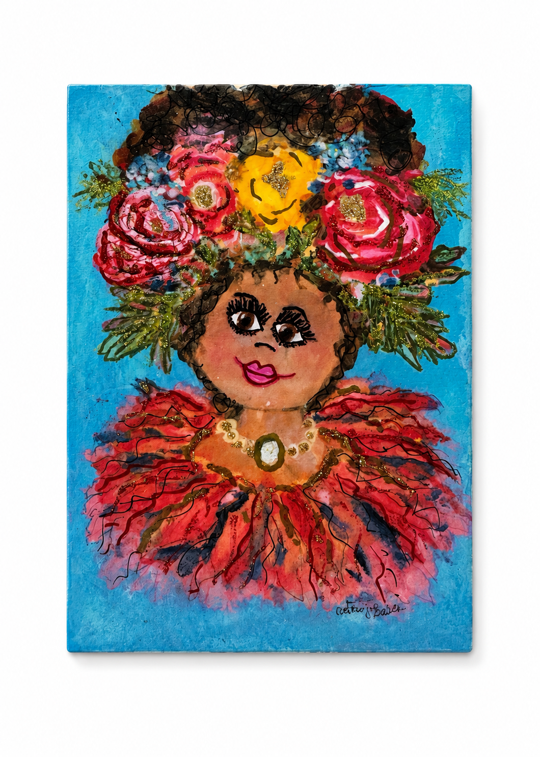 Birthday Girl wood block 5x7
