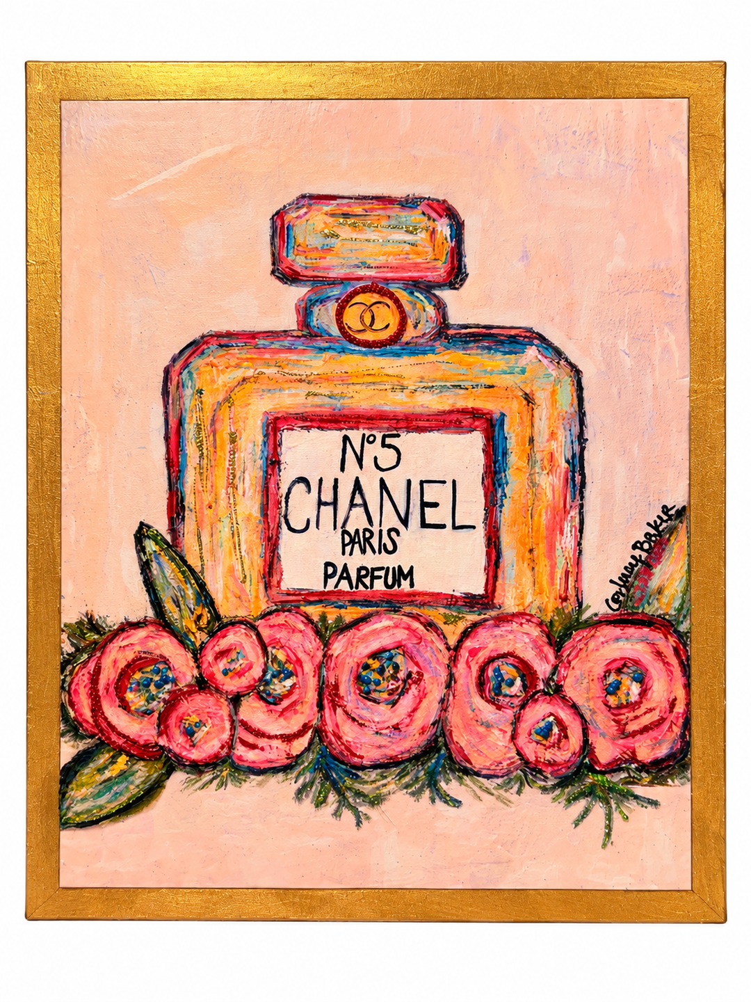 Chanel print on wood block 8x10