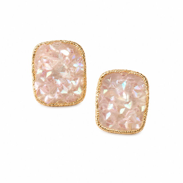 Simple Sparkly Stud - iridescent