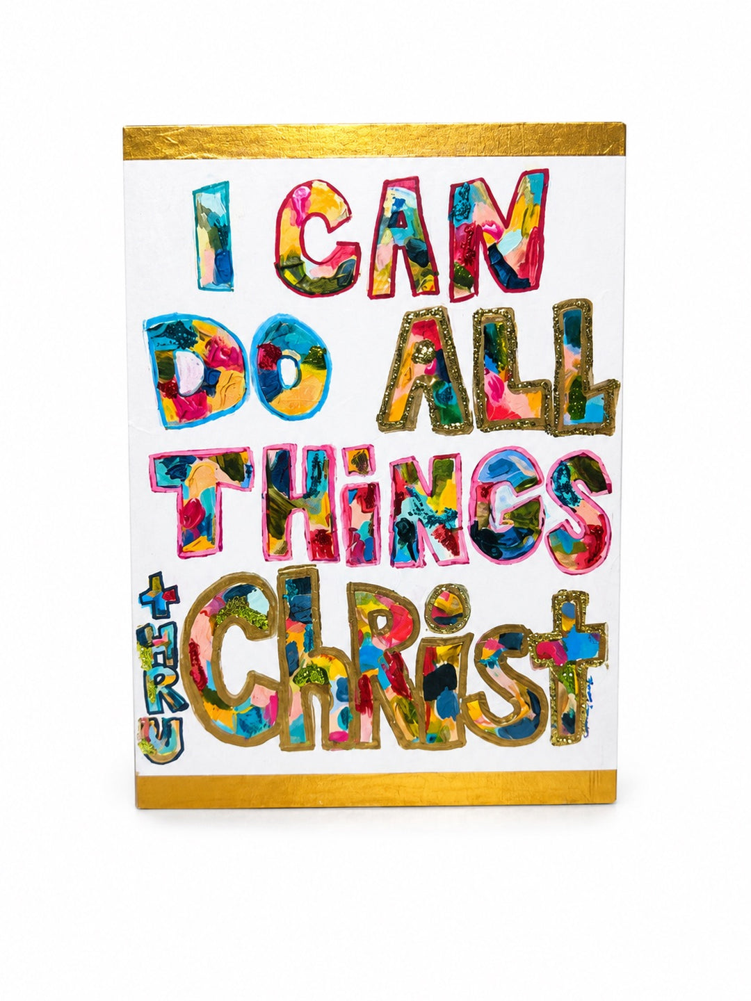 I can do all things thru Christ wood block