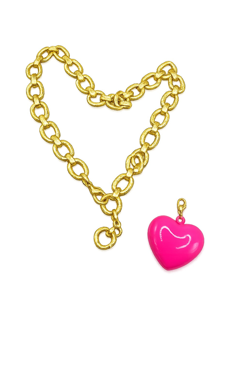 Heart on a Chain - pink - summer collection