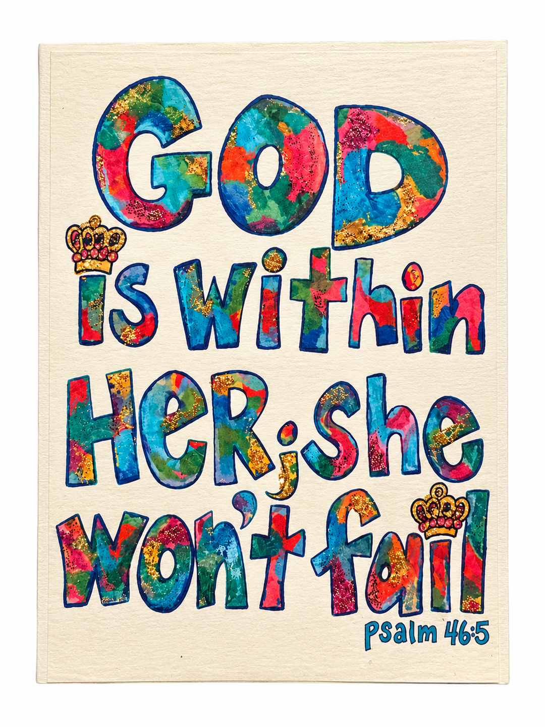 God is with in her card - psalms 46:5