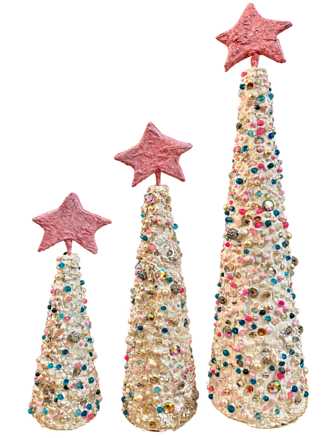 white - Happy Little Christmas trees